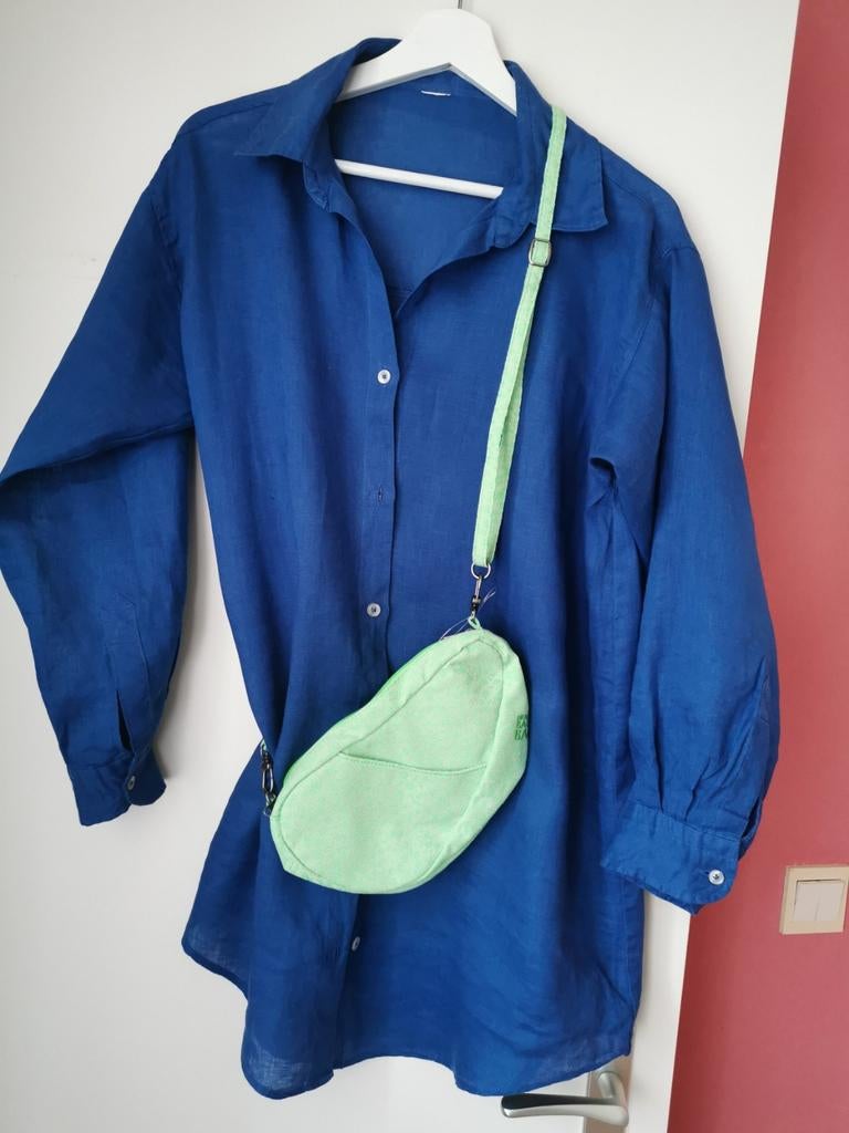 Healthy back bag Crossbody Mini Baglett nylon, Ophalen of Verzenden, Nieuw, Groen, Schoudertasje
