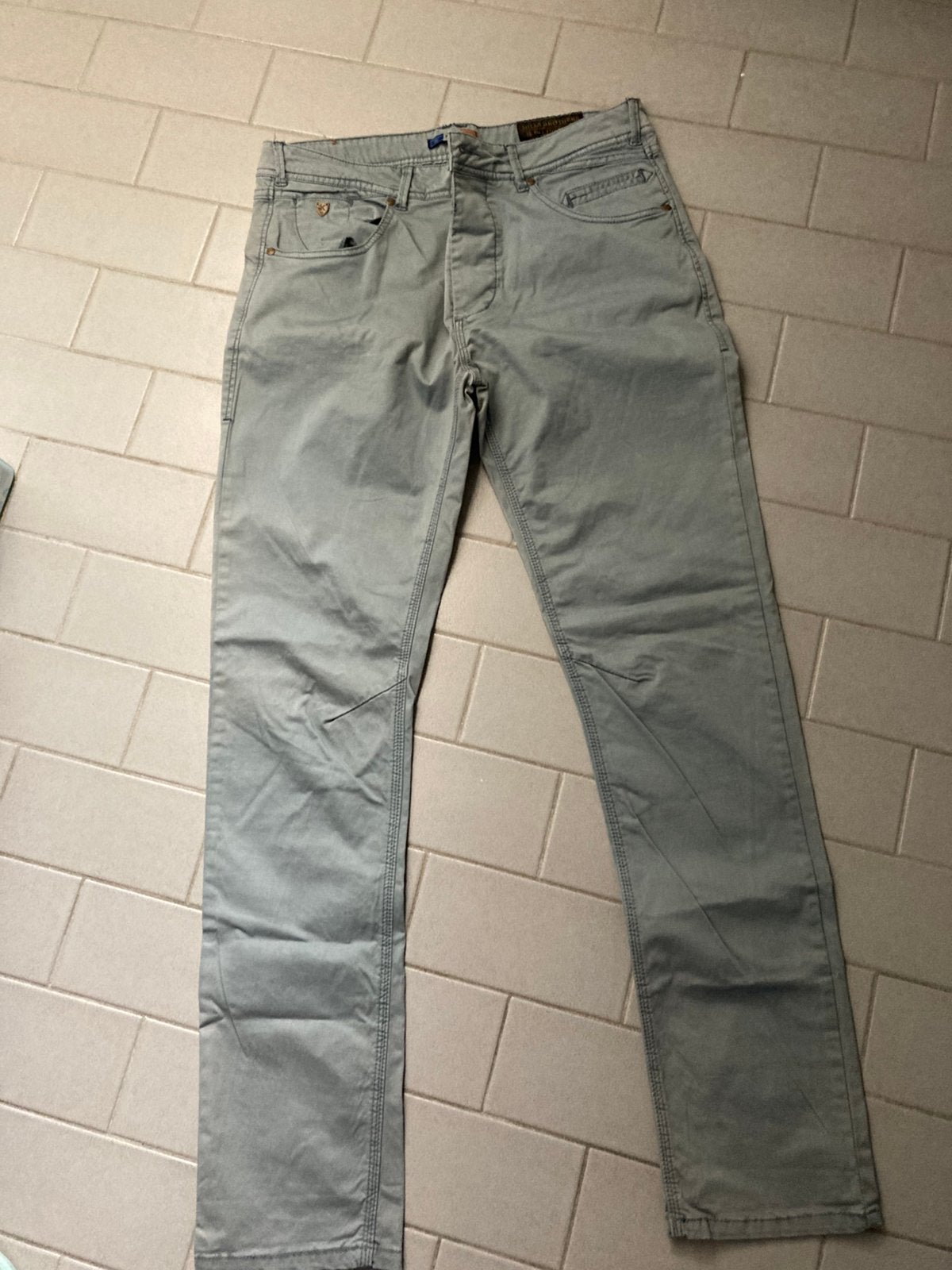 Nieuwe broek Mills Brothers lichtblauw L, Verzenden, Nieuw, Blauw