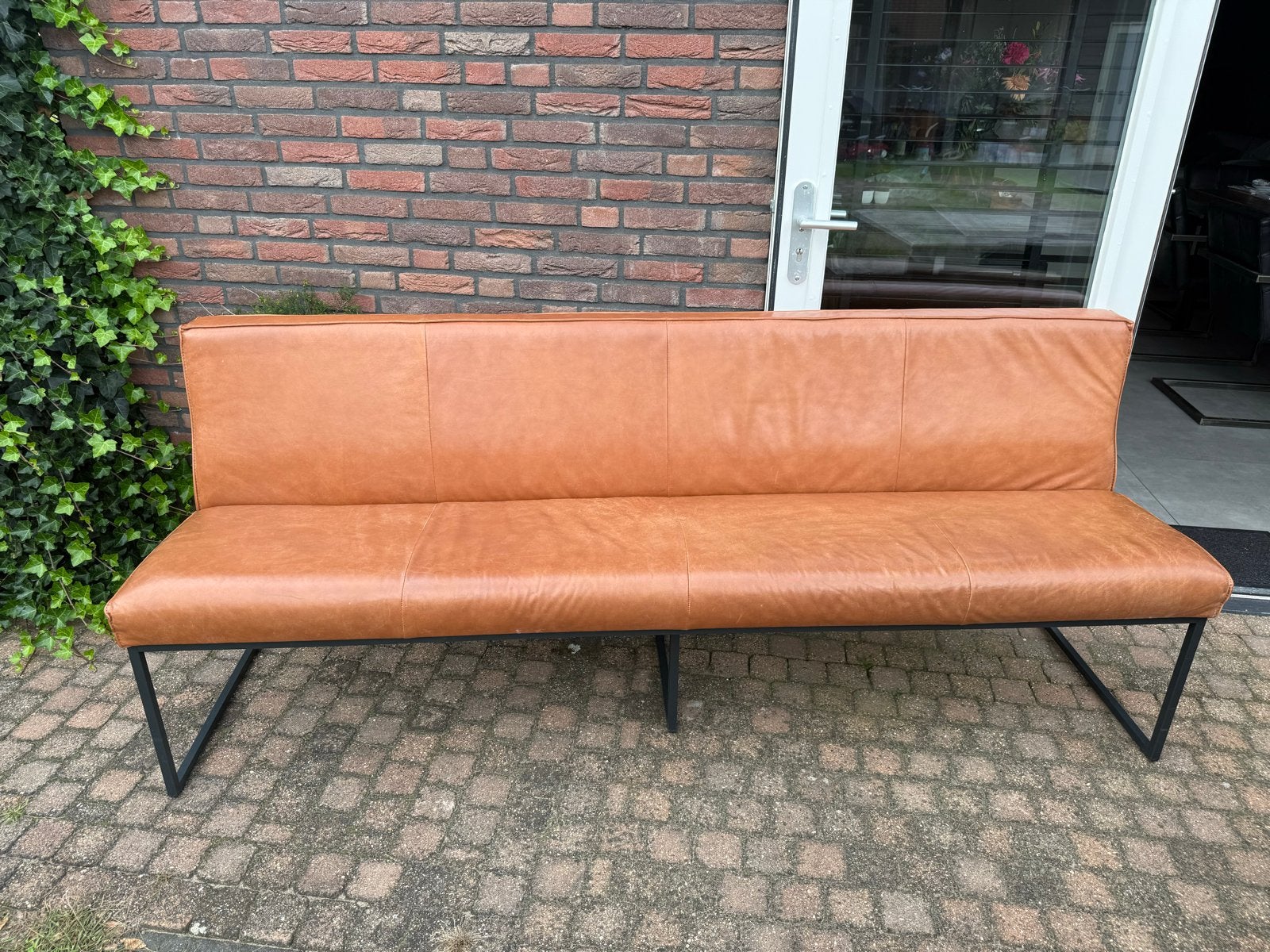 Comfortabele en stijlvolle eetkamerbank - 217 cm breed, Huis en Inrichting, Ophalen, Gebruikt, Minder dan 75 cm, Driepersoons