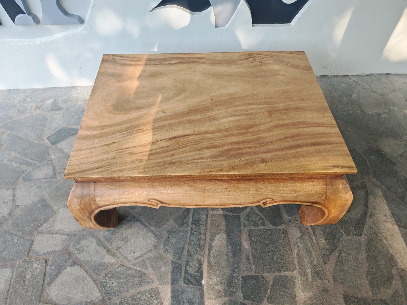 Opium tafel van teakhout., Ophalen, Teakhout, 50 tot 100 cm, Zo goed als nieuw