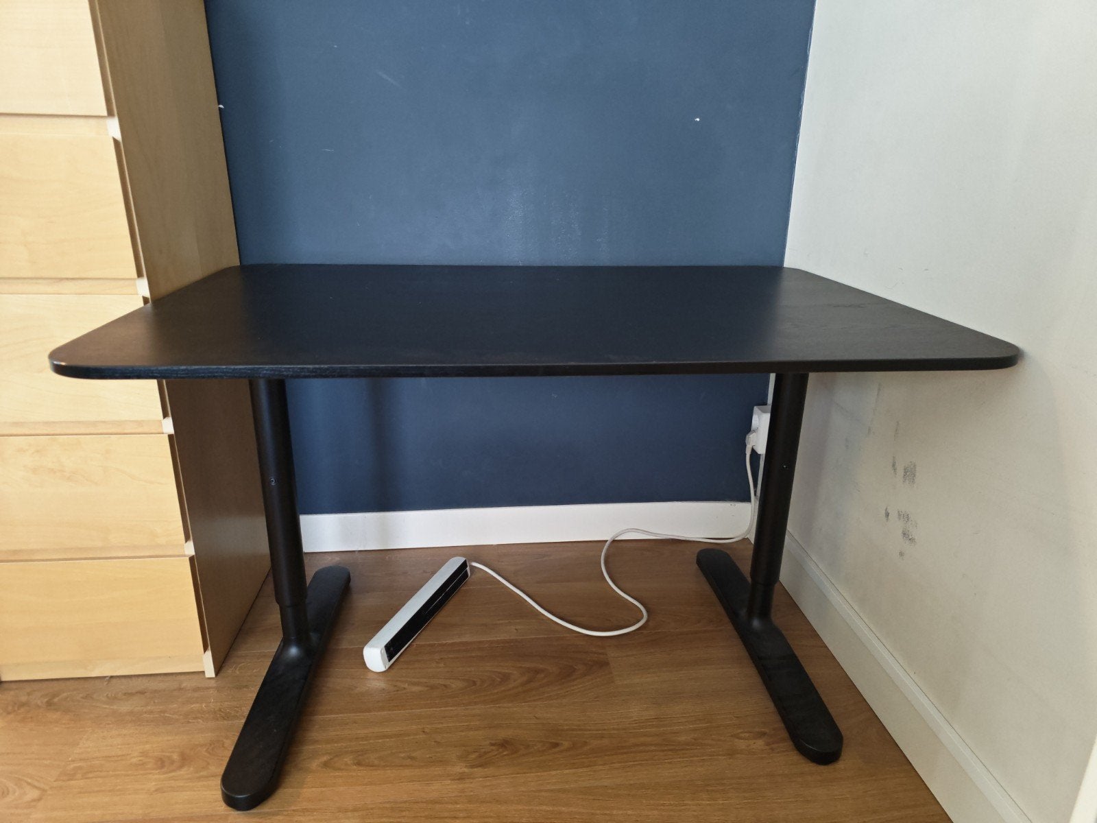 IKEA Bureau Zwart 120x80cm, Ophalen, Gebruikt, IKEA, Zwart