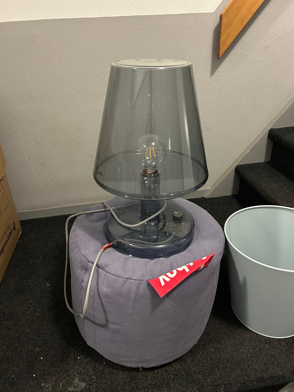 Fatboy XL Transparant Tafellamp, Kunststof, Gebruikt, Fatboy, Overige fittingen