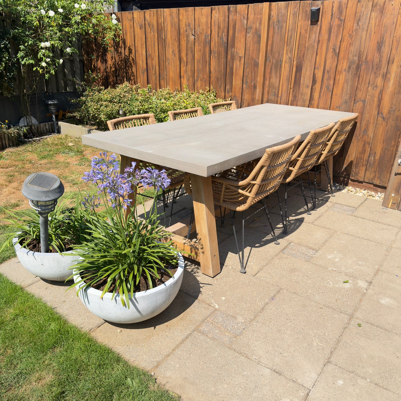 Tuinset eettafel met stoelen, Ophalen, Zo goed als nieuw