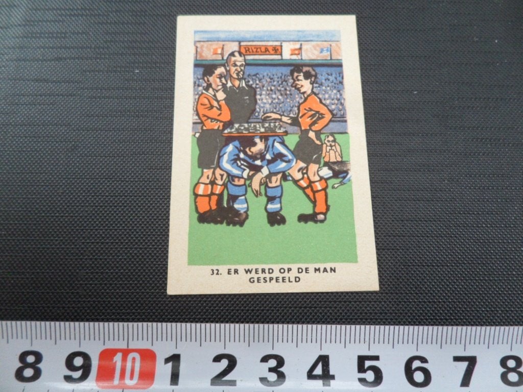 sticker plaatje strip voetbal spreekwoord RIZLA #32, Verzamelen, Ophalen of Verzenden, Zo goed als nieuw