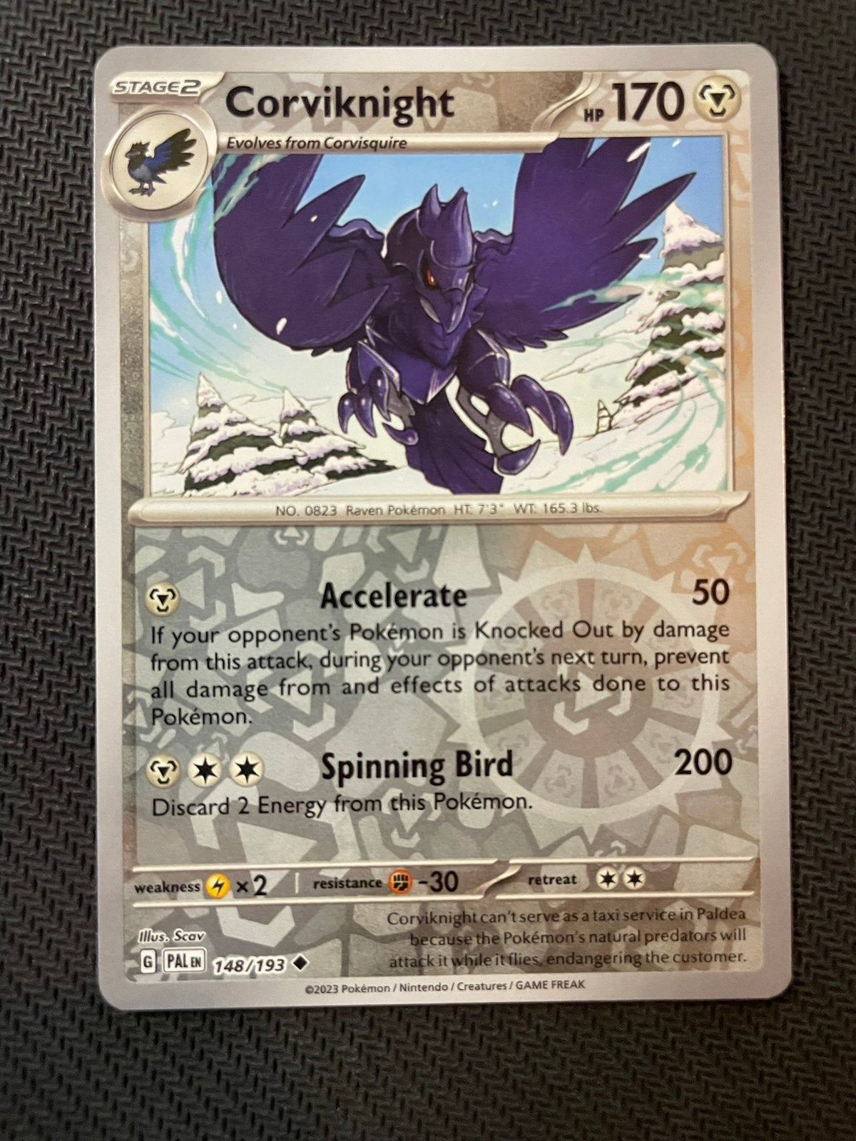 Corviknight 148/193 Reverse Holo Paldea Evolved Packfresh, Hobby en Vrije tijd, Verzamelkaartspellen | Pokémon, Ophalen of Verzenden