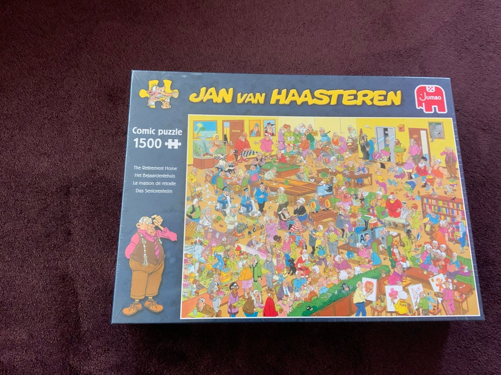 Jan van Haasteren Comic Puzzel - Het Bejaardentehuis 1500 st, Ophalen of Verzenden, 500 t/m 1500 stukjes, Nieuw, Legpuzzel