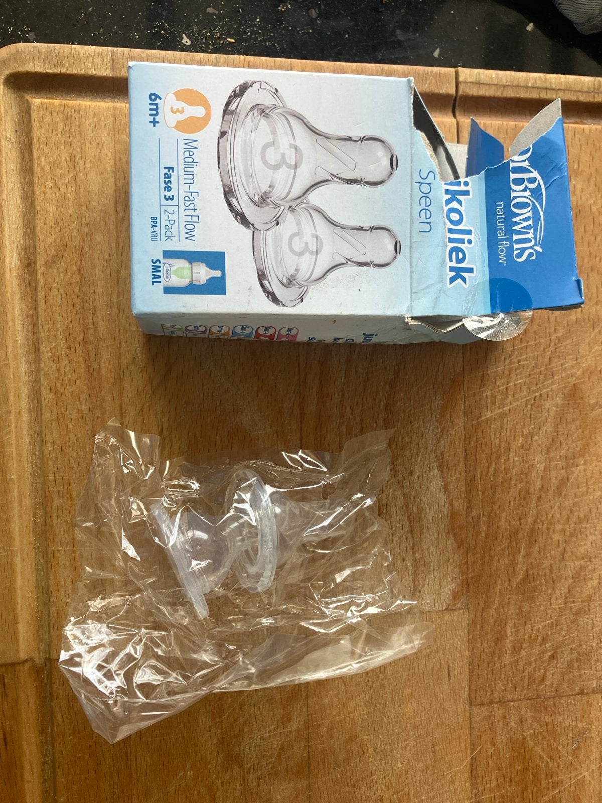 Nieuwe Dr. Brown's spenen, maat 3 (Medium-Fast Flow), Ophalen, Speen, BPA-vrij, Nieuw