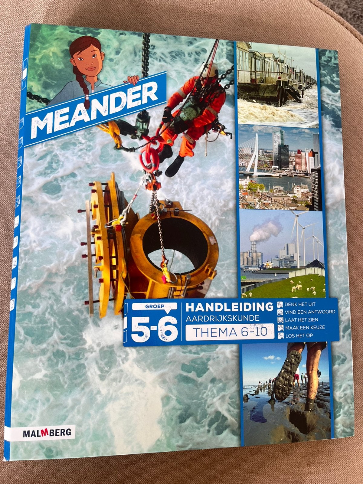 Meander Groep 5-6, handleiding aardrijkskunde, Ophalen of Verzenden, Zo goed als nieuw, N. van Beusekom, Nederlands