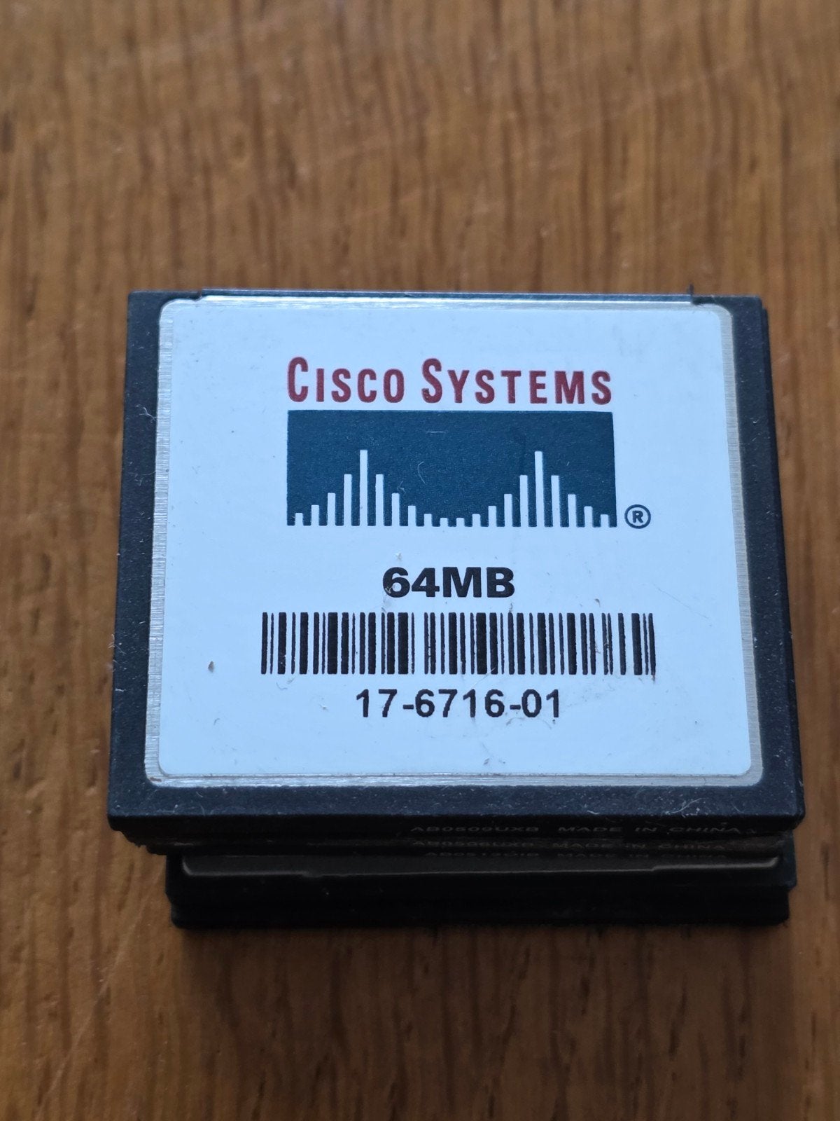 Cisco Systems 64MB Geheugenkaart - 17-6716-01, Gebruikt, Compact Flash (CF), Cisco Systems, Minder dan 2 GB