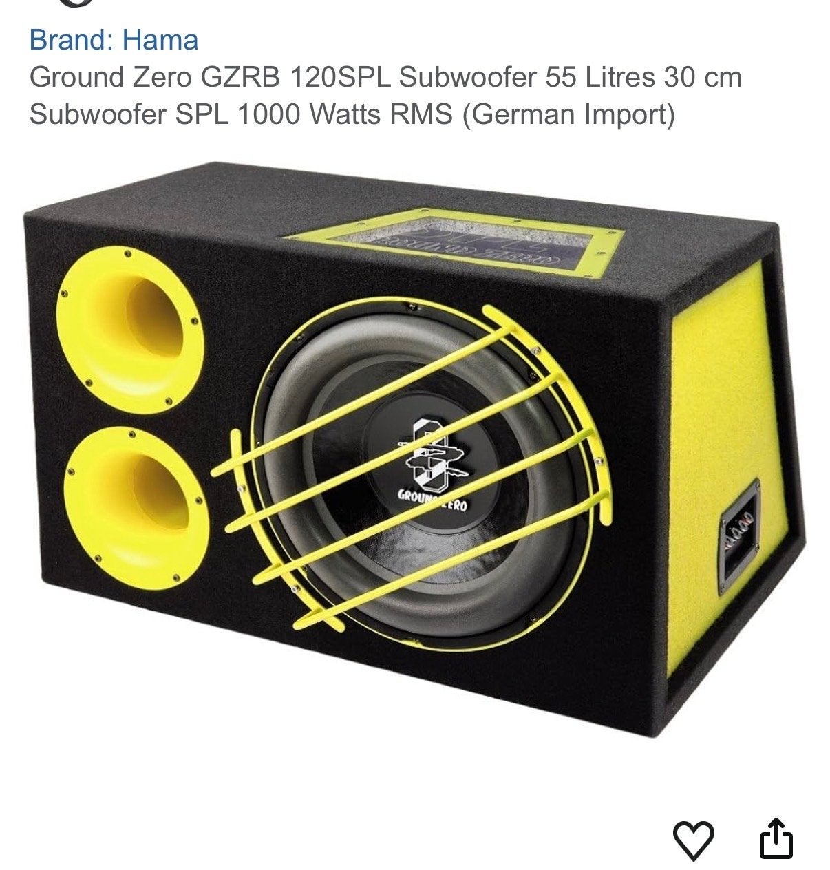 Ground zero12 inch Subwoofer  1000 watt RMS, Ophalen, Gebruikt