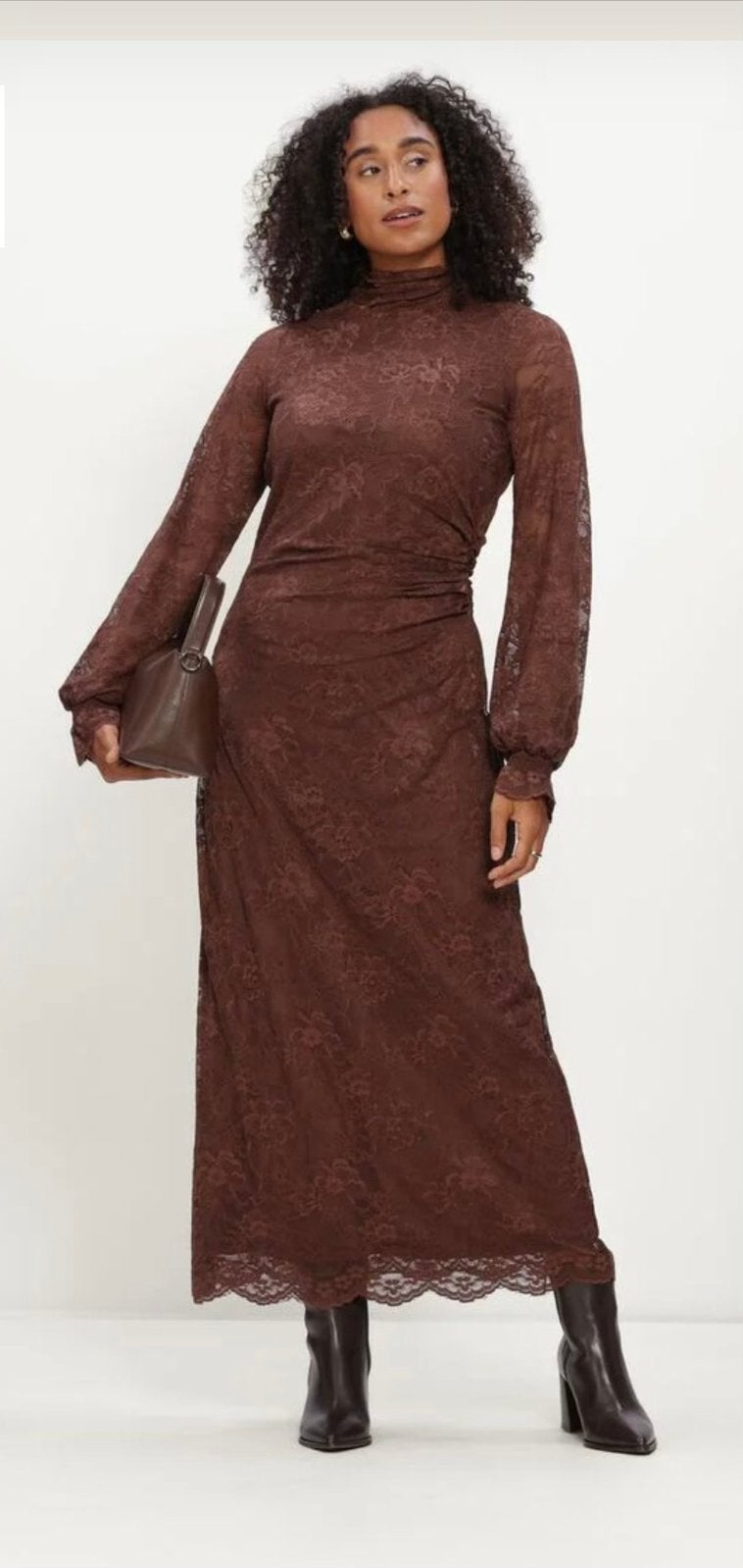 Bruine Pom Amsterdam Midi Jurk Anna Chocolate Brown Maat 44, Kleding | Dames, Ophalen, Bruin, Maat 42/44 (L), Nieuw
