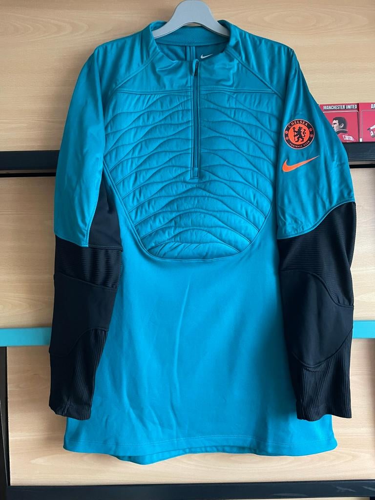 Chelsea Therma-Drill Nike Trainingstrui Blauw Maat L, Maat 52/54 (L), Blauw, Nike, Ophalen of Verzenden
