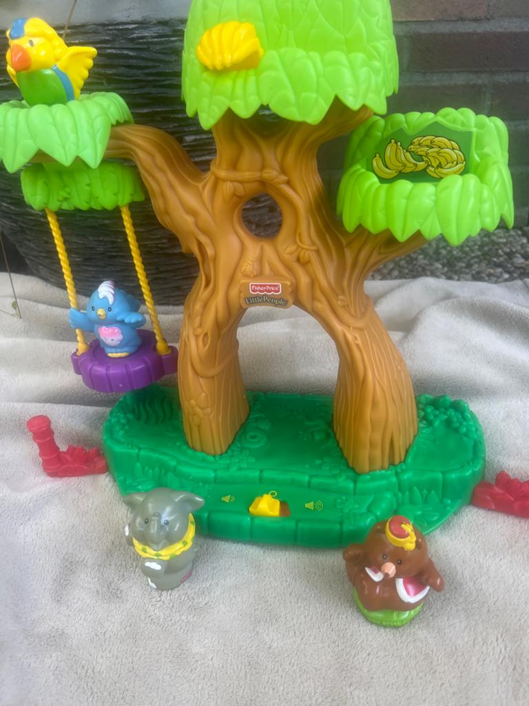 Fisher-Price Little People Boomhut met geluid en figuren, Ophalen, Gebruikt, Overige typen, Met geluid