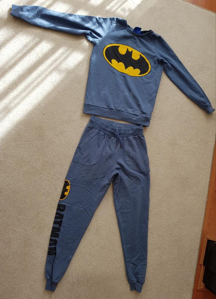Batman huispak blauw disney superman maat 34 36 joggingpak, Verzenden, Gedragen, Maat 36 (S), Blauw