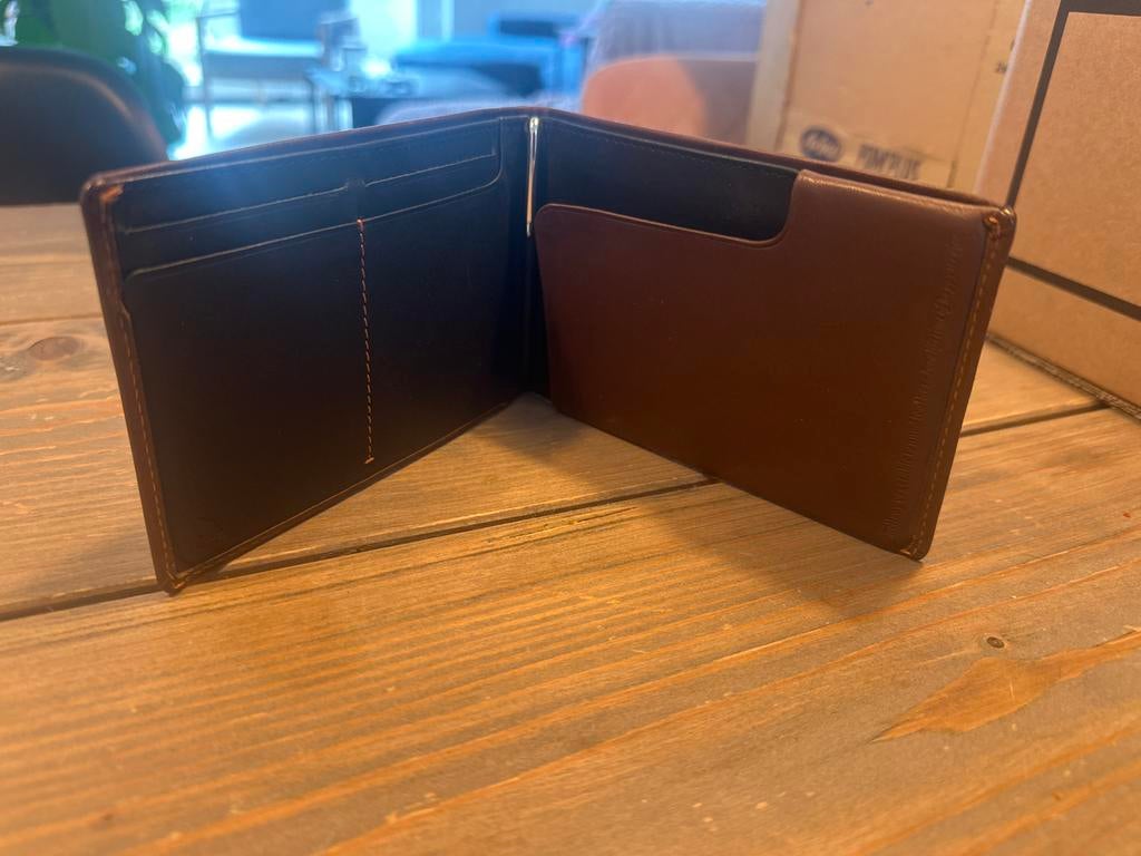 Bellroy leren paspoort portemonnee - Bruin, Overige merken, Gebruikt, Bruin, Ophalen of Verzenden