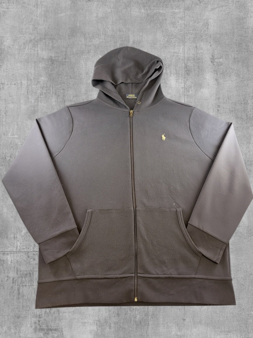 Polo Ralph Lauren hoodie met rits zwart gemêleerd heren, Kleding | Heren, Verzenden, Zo goed als nieuw, Overige maten, Zwart