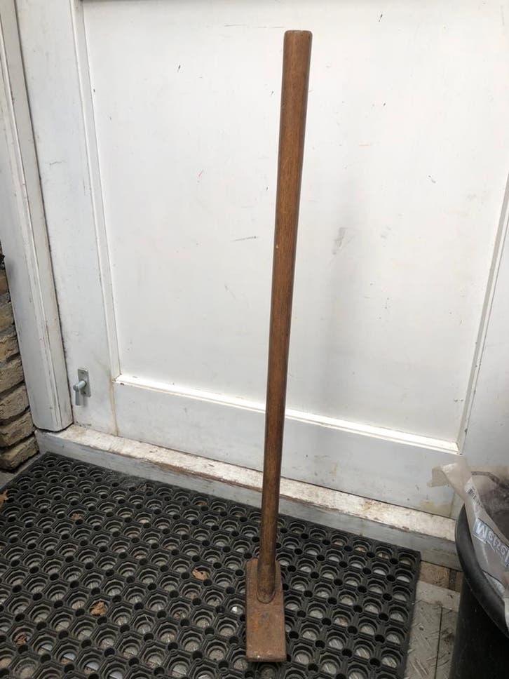 Moker, lengte 80 cm. Met spies. IJzer 16 cm. 3 kilo (?), Tuin en Terras, Ophalen, Gebruikt
