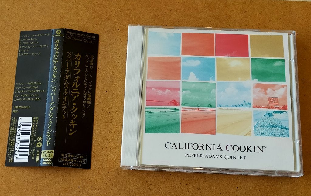 Pepper Adams Quintet California Cookin' CD Japan OBI 1983/92, Ophalen of Verzenden, Gebruikt, Jazz