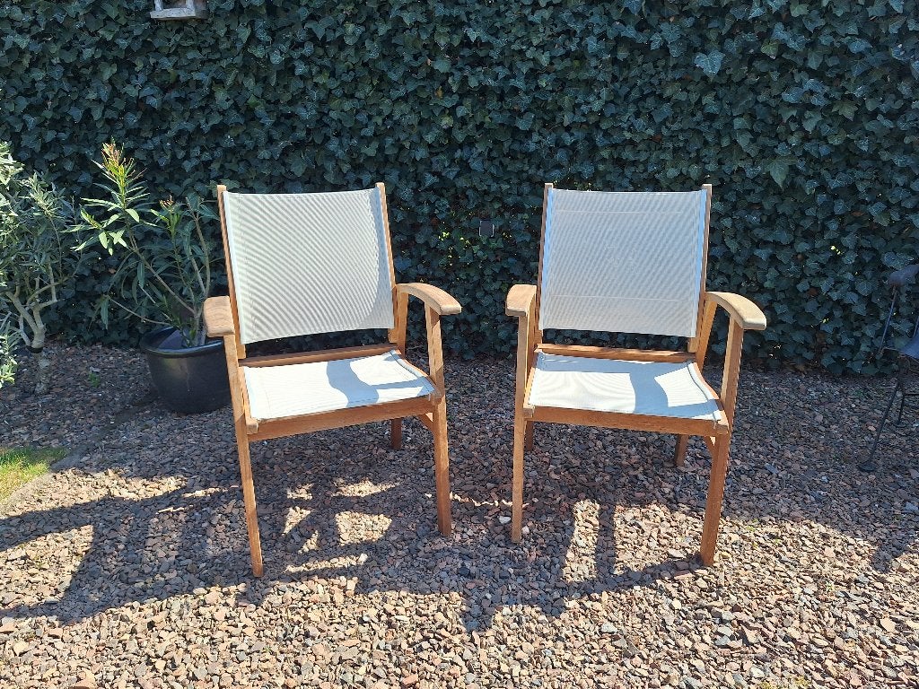 Topkwaliteit Gelfort tuinstoelen, Ophalen, Zo goed als nieuw, Hout