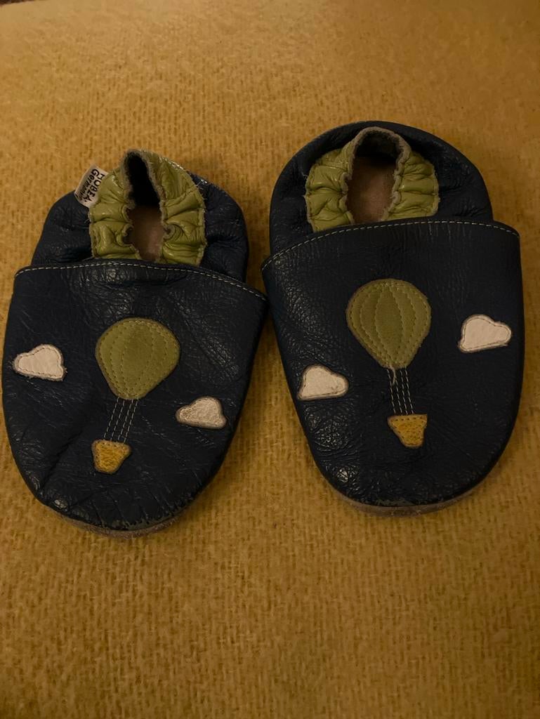 Hobea Germany Leren Slofjes met Luchtballon - Maat 20, Kinderen en Baby's, Ophalen of Verzenden, Gebruikt, Jongetje of Meisje