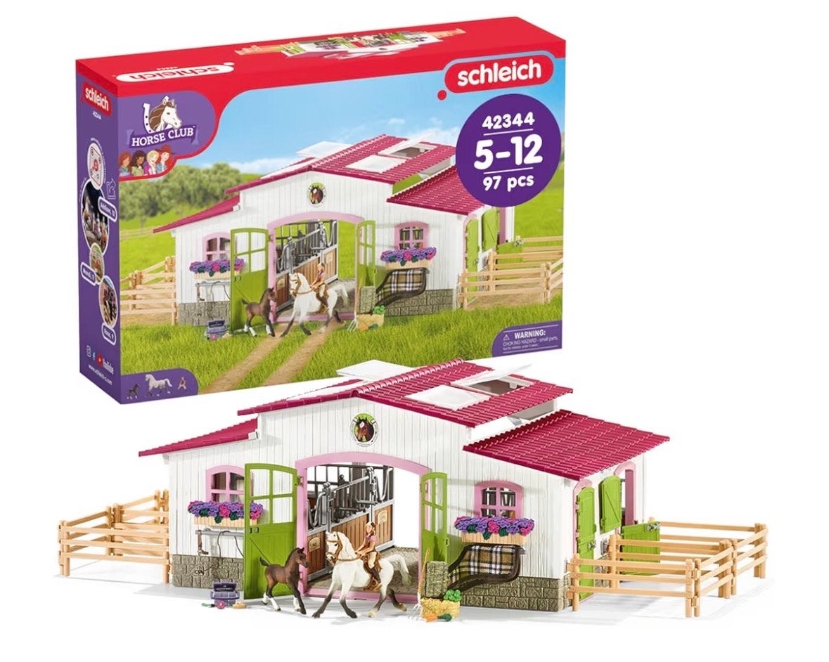 Schleich Horse Club paardenstal 42344 (zonder doos/ruiter), Ophalen, Gebruikt, Meisje