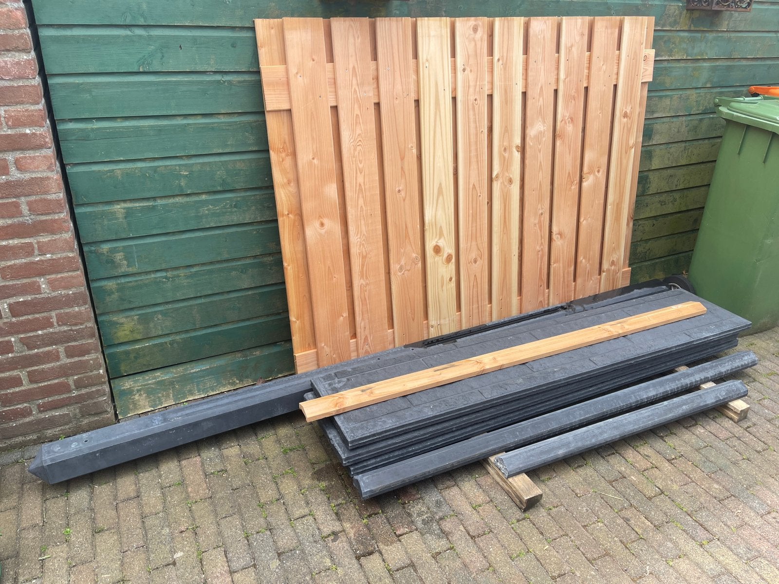 Hout beton schutting deel, Ophalen, 1 tot 2 meter, Minder dan 3 meter, Nieuw