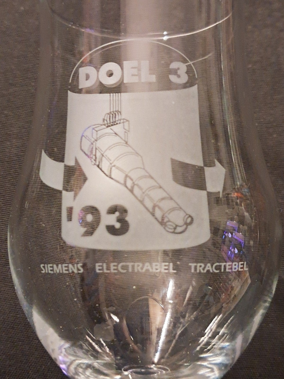 Uniek Duvelglas stijl kerncentrale Doel 3 - 1993, Verzamelen, Ophalen of Verzenden