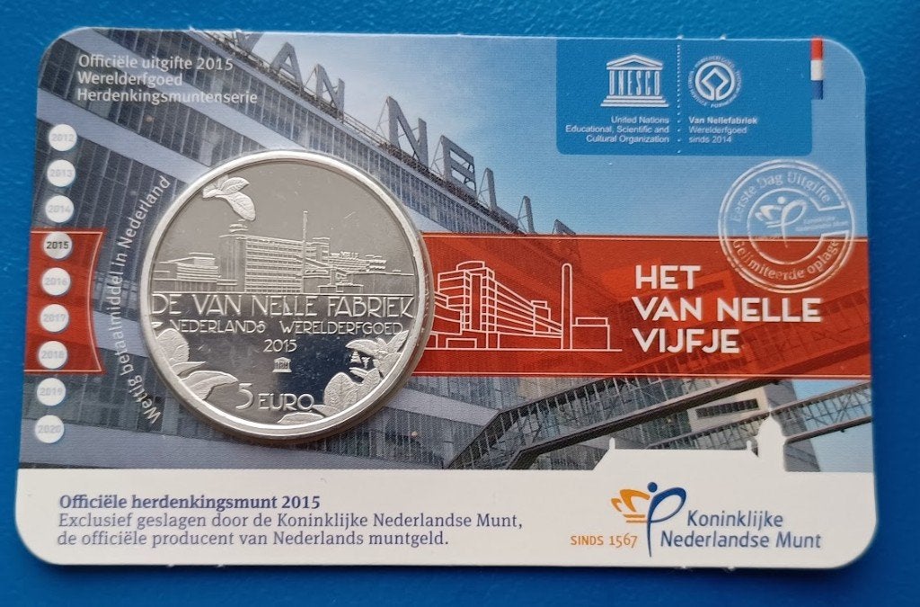 Eerste Dag Uitgifte Het Van Nelle Vijfje - 2015, Postzegels en Munten, Munten | Nederland, Verzenden, Koningin Beatrix, Euro's