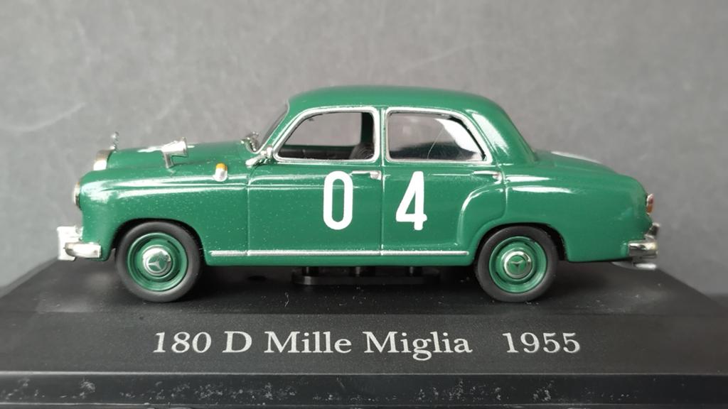 Mercedes Benz 180 D Mille Miglia 1955 1:43 Eaglemoss Pol, Hobby en Vrije tijd, Overige merken, Auto, Verzenden, .