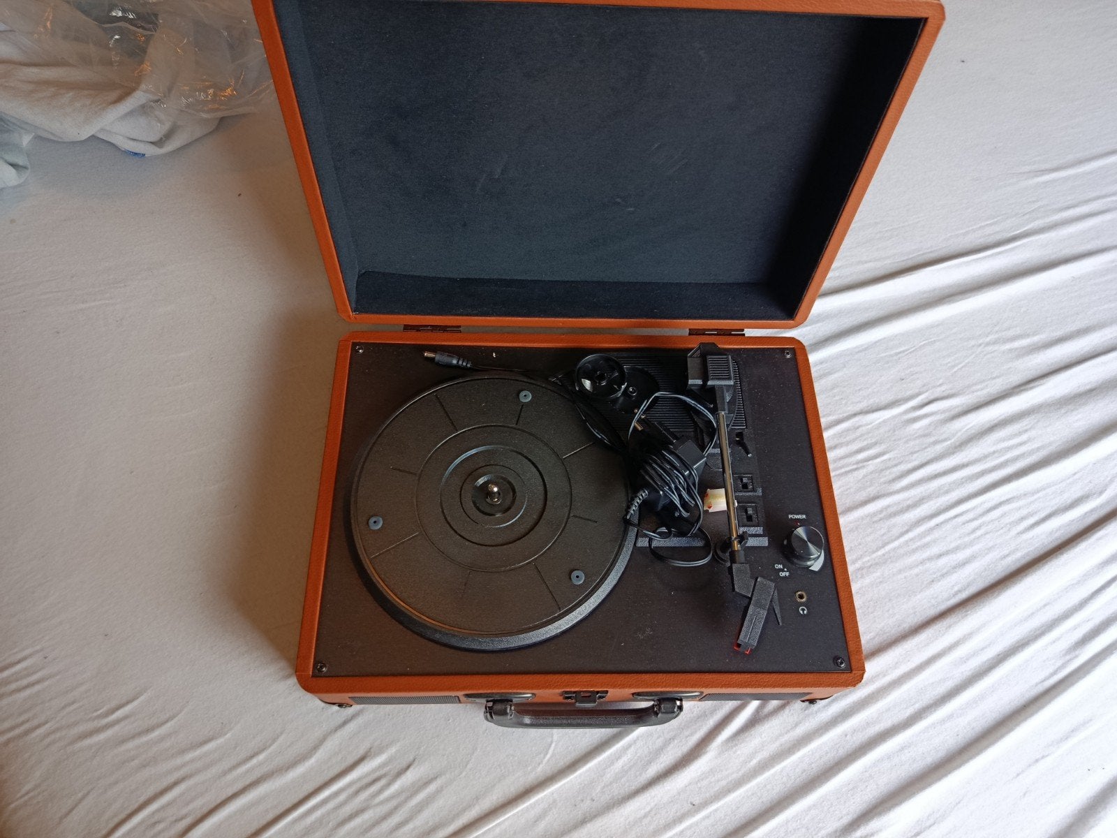 Draagbare Platenspeler met USB en Audacity-compatibiliteit, Ophalen of Verzenden, Nieuw, Platenspeler, Automatisch