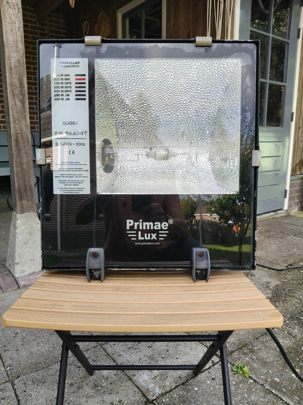 Primaelux Floodlight 400W MH/HPS/JM - IP65, Ophalen of Verzenden, Gebruikt, 200 tot 500 watt, Armatuur