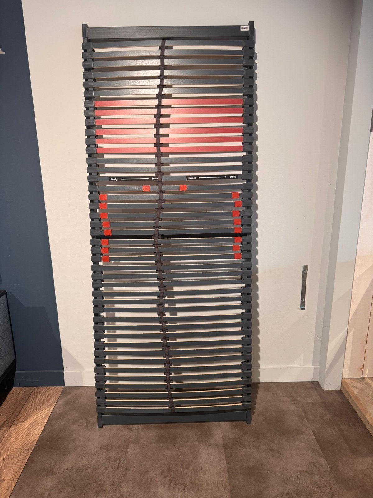 2 lattenbodems geveerd en afstelbaar NIEUW 80x200, Ophalen, Nieuw, Eenpersoons, 80 cm