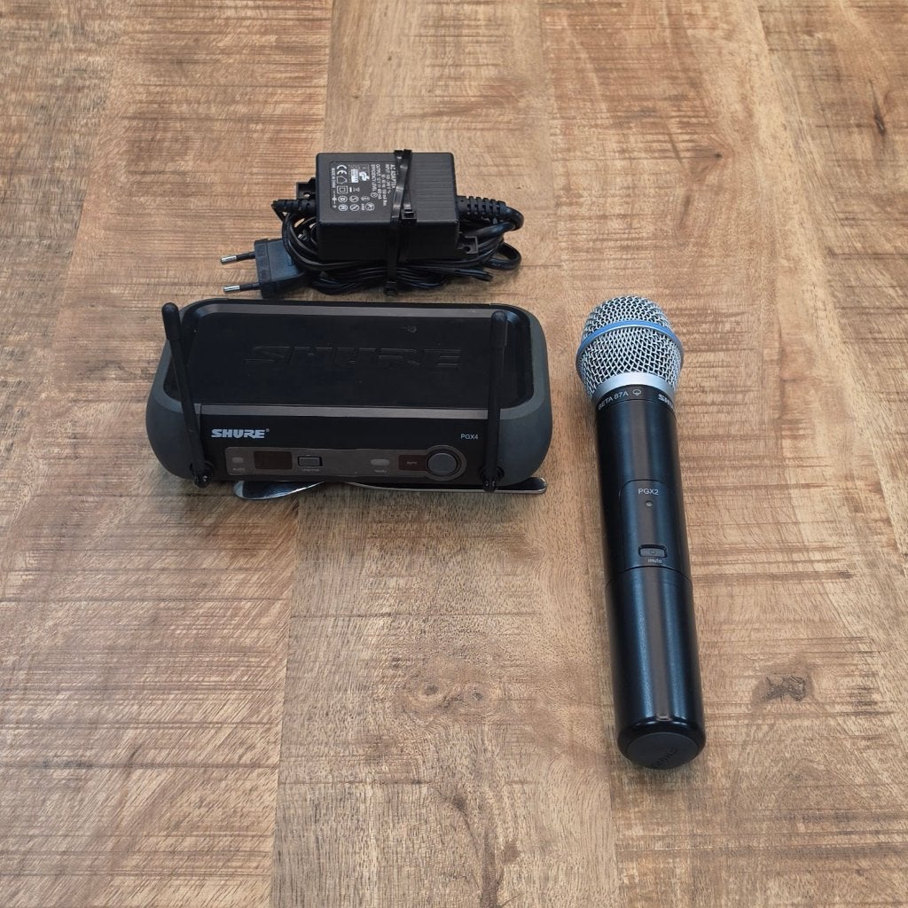 Shure PGX4 + PGX2 Draadloze Microfoonset (BETA 87A Kop) –K5E, Ophalen of Verzenden, Zo goed als nieuw, Zangmicrofoon, Draadloos