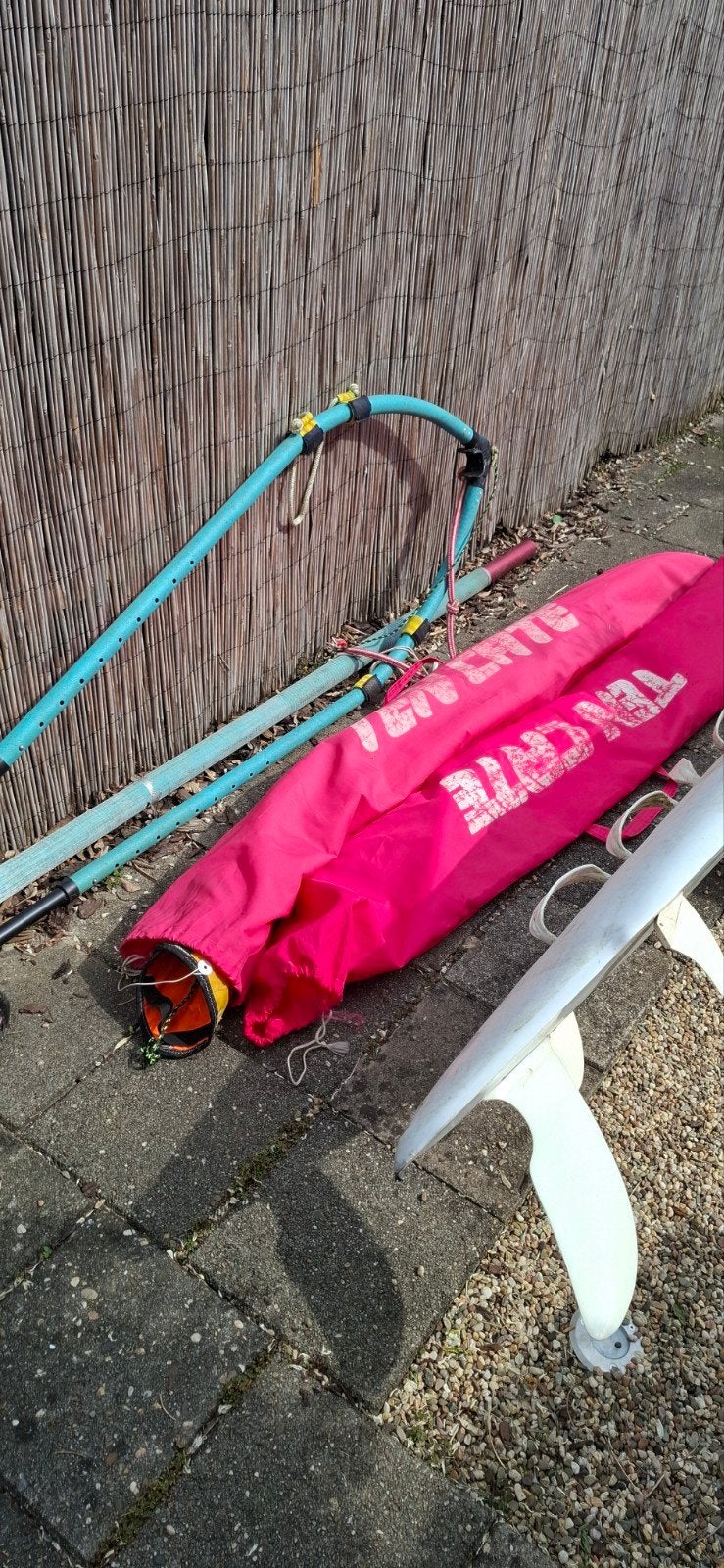Trapeze, giek, zeilen, mast van surfplank, Watersport en Boten, Windsurfen, Ophalen of Verzenden, Gebruikt