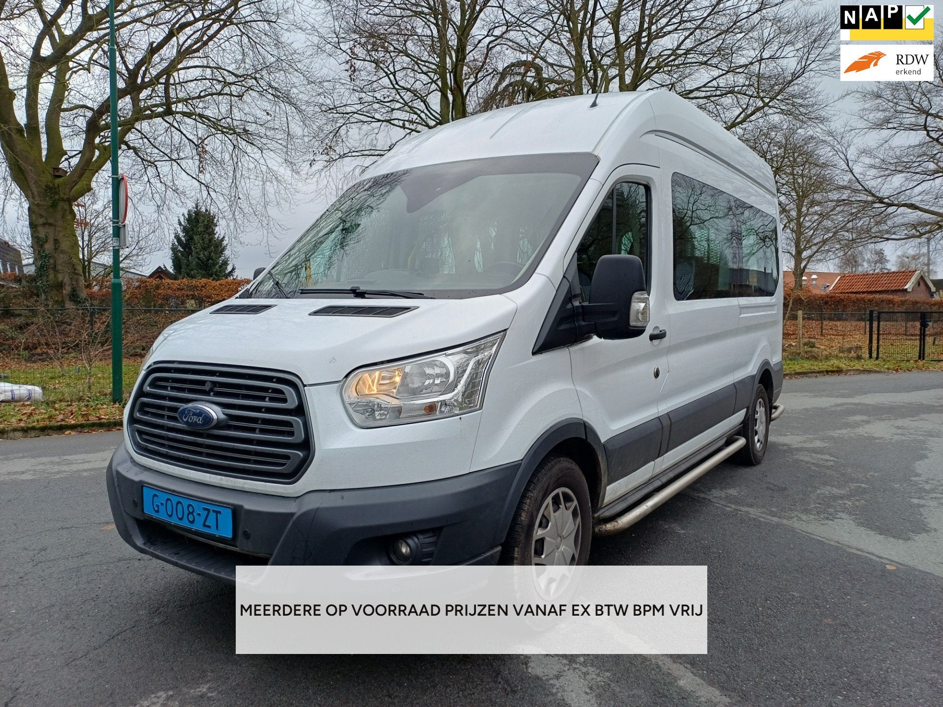 Ford Transit 350 2.0 TDCI L3H2 ROLSTOELBUS /LIFT/AUTOMAAT/EU, Stof, Euro 6, Wit, Bedrijf