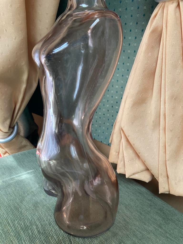 Glas Torso Vaas Vrouwelijk Lichaam Silhouet Hoog 25 cm., Verzenden