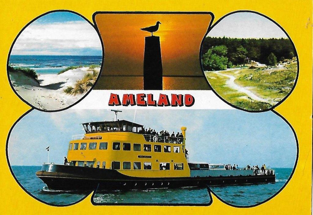 Ameland Gelopen Ansichtkaart ( 868), Ophalen of Verzenden, 1980 tot heden, Gelopen, Waddeneilanden