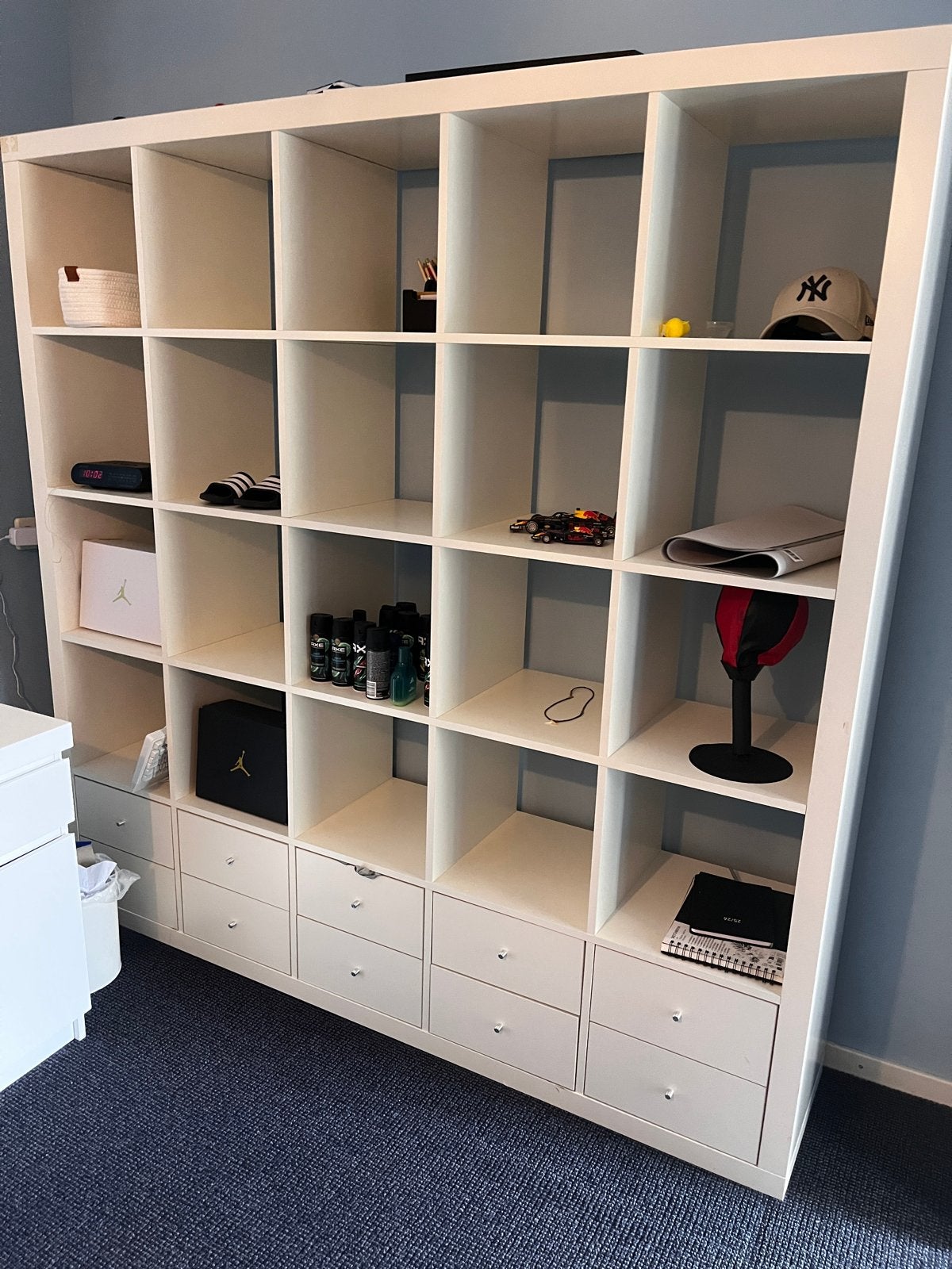 IKEA Kallax vakkenkast 182x182 cm met 10 lades, Huis en Inrichting, Kasten | Wandmeubels, Ophalen, Gebruikt, 150 tot 200 cm, Met lade(s)