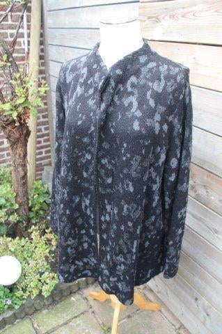 Vest zwart/ grijs Ulla Popken mt 50/52  Vaste prijs, Verzenden, Zwart, Trui of Vest, Ulla Popken