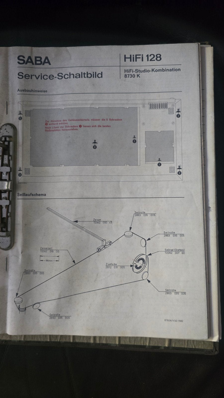 Ordner vol SABA Service-Instructies: Bandrecorders,Radio's,, Ophalen of Verzenden
