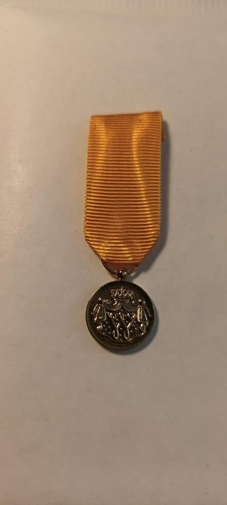 Medaillon met oranje lint - Koninklijk wapen, Ophalen of Verzenden
