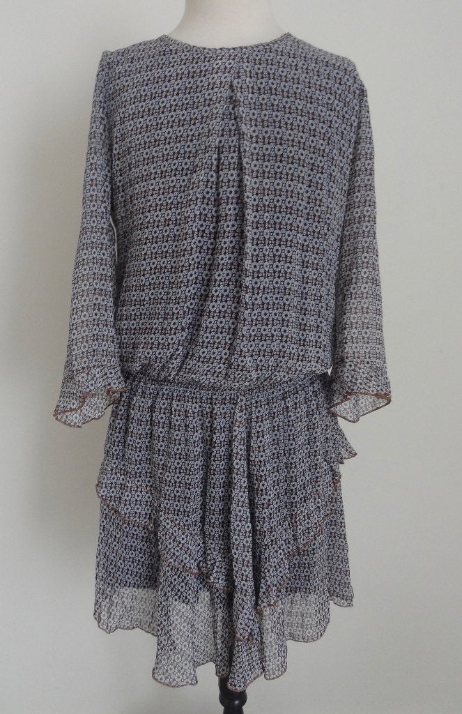 Leuke blauw bruine tuniek jurk maat 36, Kleding | Dames, Ophalen of Verzenden, Zo goed als nieuw, Maat 36 (S), Blauw