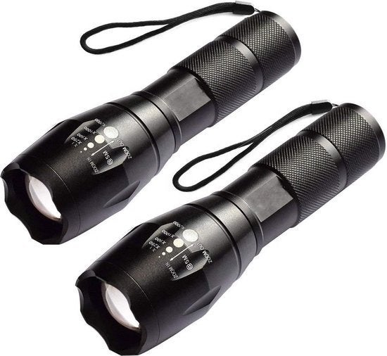 LED-zaklamp 1000 lumen met COB-zijlamp – 2 stuks, Ophalen of Verzenden, Nieuw, Batterij