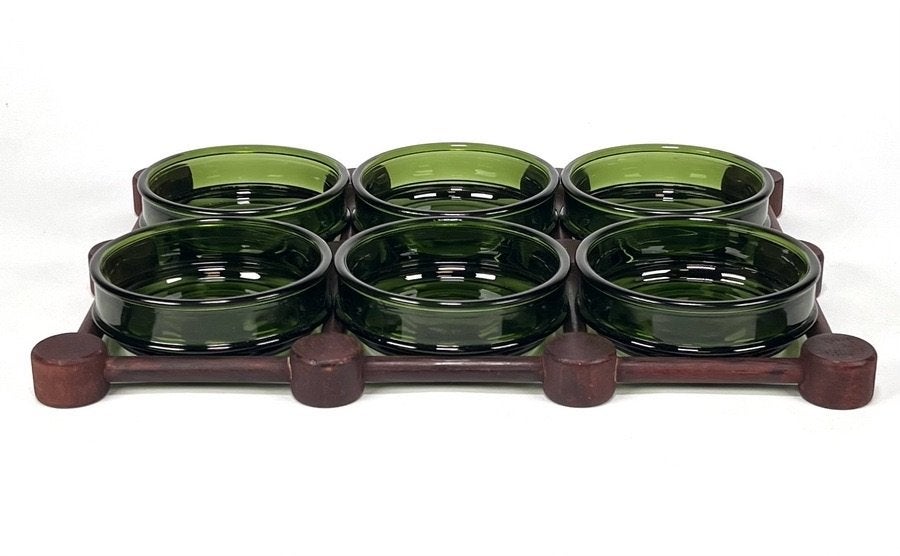 724. Persglazen kommen met houten frame - Nissen Denmark, Ophalen