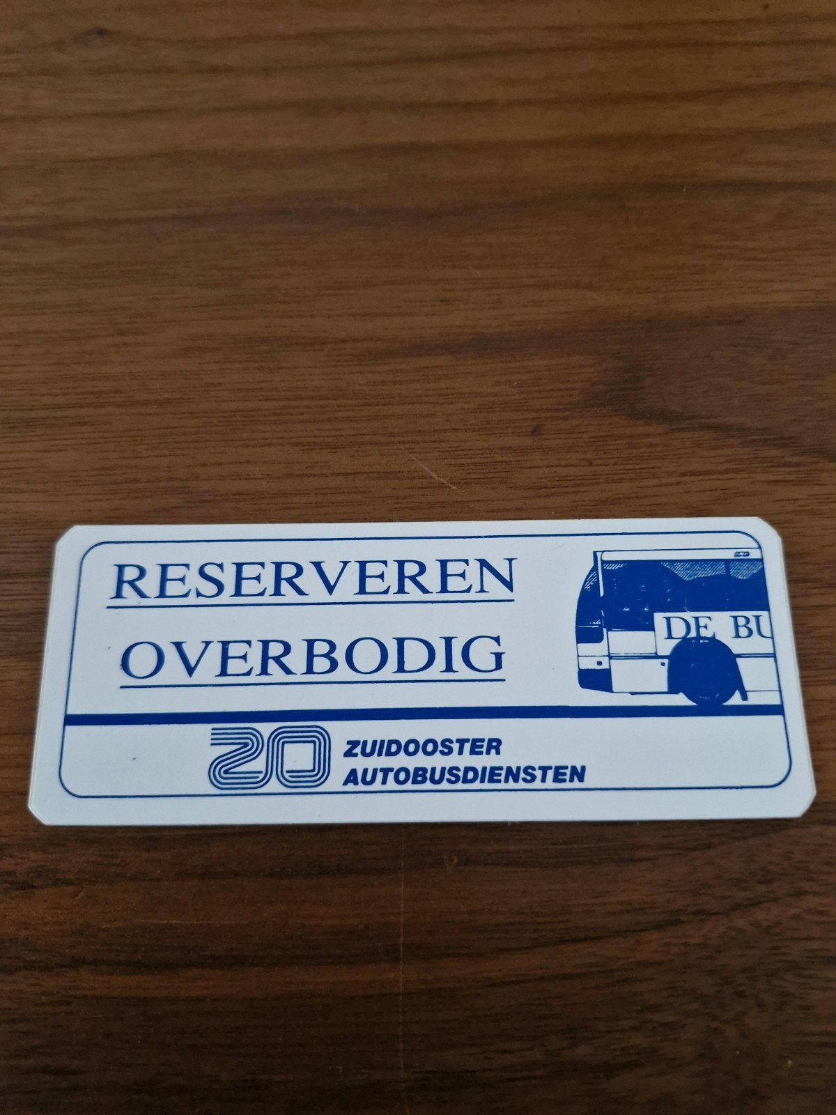 9747 Vintage sticker ZuidOoster Autobusdiensten, Ophalen of Verzenden, Gebruikt, Auto of Motor