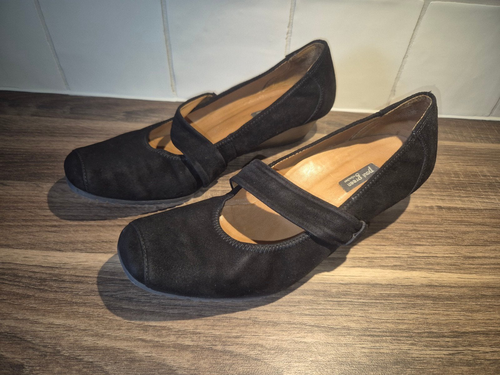 Paul Green zwarte suède schoenen maat 7, Schoenen met lage hakken, Zwart, Paul Green München, Ophalen of Verzenden