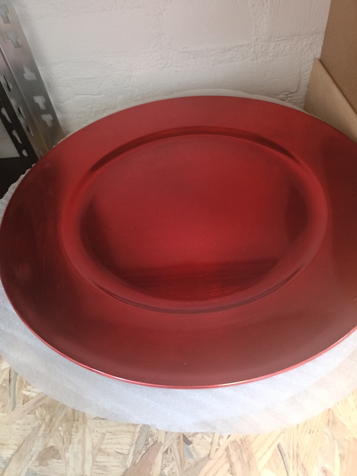 15x Metallic Rode Schalen 33cm - Decoratieve Onderborden, Ophalen, Schaal, Rond, Nieuw