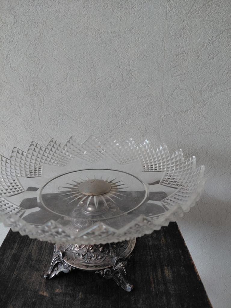 Kristal op zilveren, Antiek en Kunst, Ophalen of Verzenden