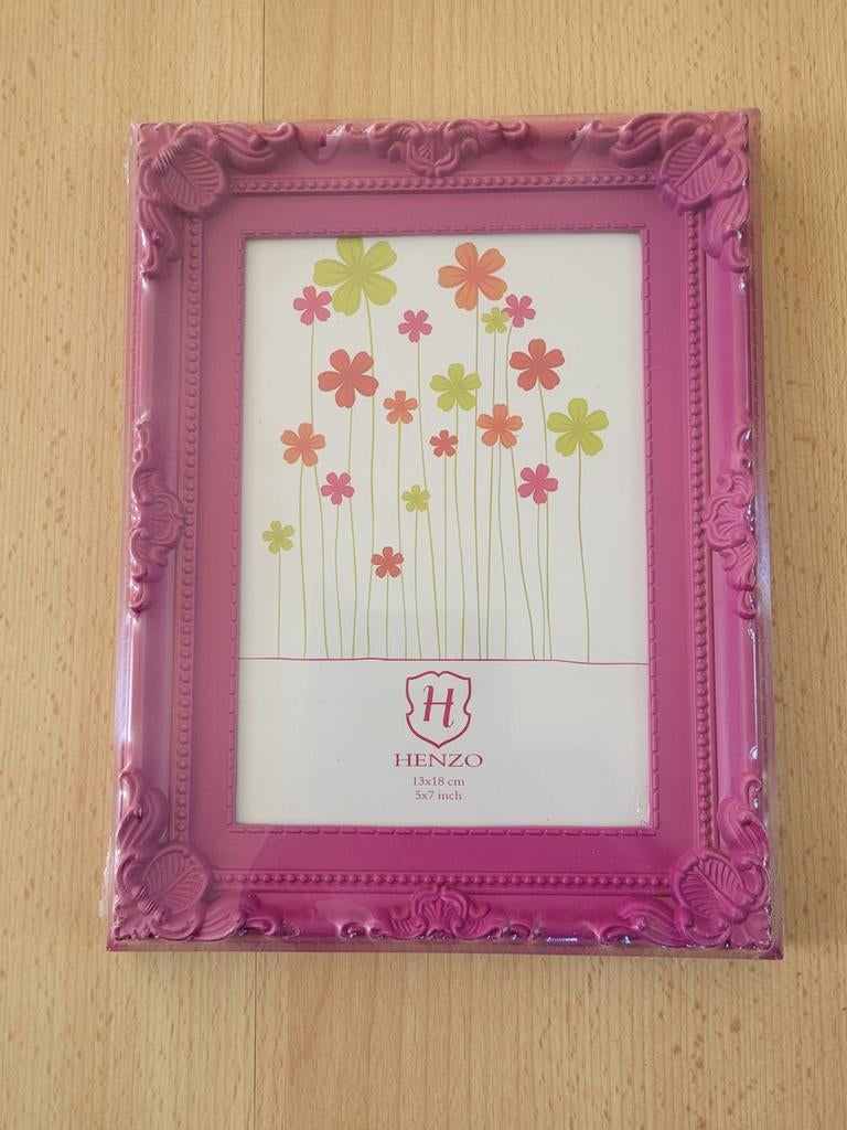 Henzo fotolijst lijst staand hangend barok roze paars, Ophalen of Verzenden, Nieuw