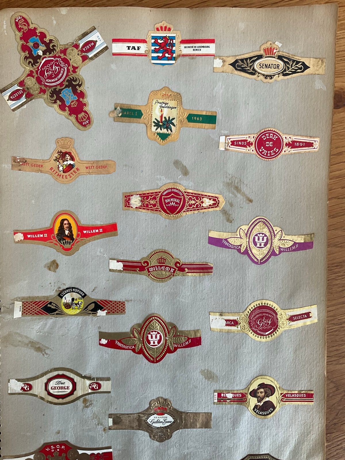 Vintage Sigarenbandjes Collectie - Willem II & Diverse, Ophalen of Verzenden, Gebruikt